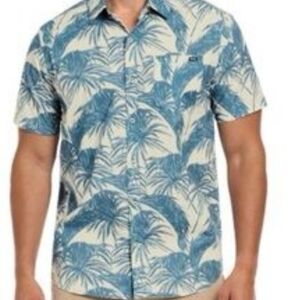 Men's Blue Tropical Print Shirt